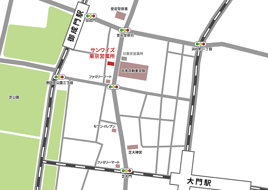 サンワイズ東京営業所新オフィス地図